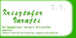 krisztofer varajti business card